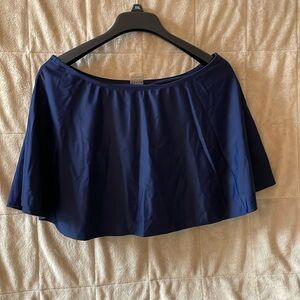 Navy swim skirt-13” hem.